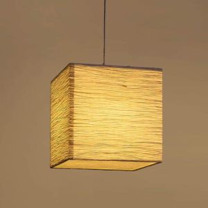 Cube Pendant Banana Fibre Paper Lamp