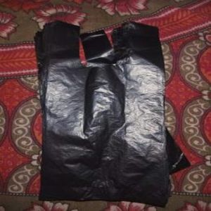 810 Inch Black Plastic Carry Bags