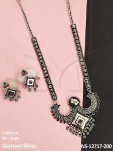 NS-12717-200 German Silver Necklace Set