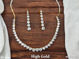 NS-13099-210 American Diamond Necklace Set