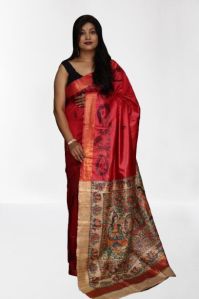 Handloom Tussar Silk Saree