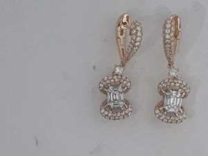 Ladies Precious Pie Cut Diamond Earrings