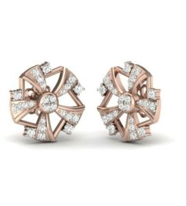 Ladies Rose Cut Diamond Earrings