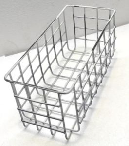 29X12.5 Cm Silver Rectangle Iron Wire Basket