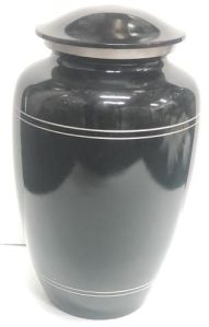 AI/AL.URN/24-25/06 Shine Black Aluminum Urn