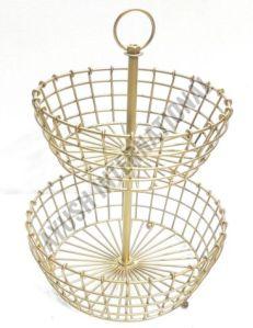 25.3X25.3 Cm 2 Tier Iron Wire Basket