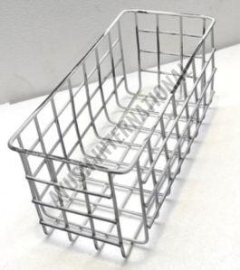 29X12.5 Cm Silver Rectangle Iron Wire Basket