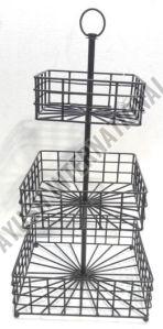 30.5X30.5 Cm 3 Tier Iron Wire Basket