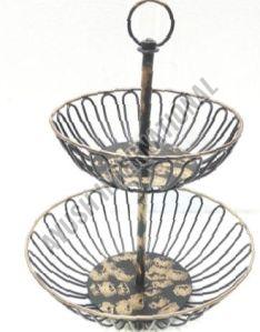 31X31 Cm 2 Tier Iron Wire Basket