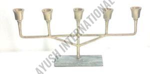 5 Arm Aluminum Candle Stand