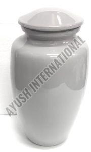 AIAL.URN24-2503 Plain Light Grey Aluminum Urn