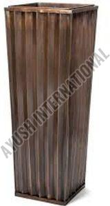 Copper Finish Steel Square Outdoor Planter