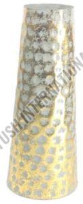 Iron Golden Hammered Flower Vase
