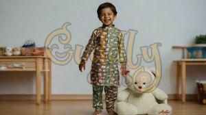 Boys Dual Tone Safari Kurta Set