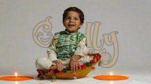 Boys Jacket with Kurta Pyjama Set