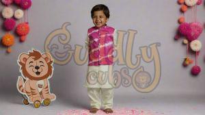 Boys Hot Pink Tie-Dye Sleeveless Jacket