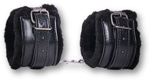 Black Leather Bdsm Bondage Handcuff