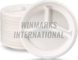 9 Inch 3cp Bagasse Disposable Plate