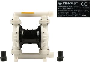 Sempo P-1 Pneumatic Diaphragm Pump IMPA 591611 &ndash; &frac12;&quot; Plastic for Corrosion-Resistant Applications