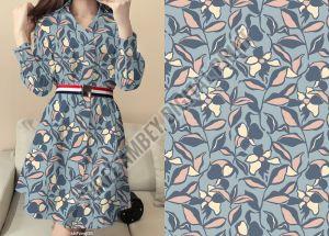 Ladies Printed Shirt Dress With Belt