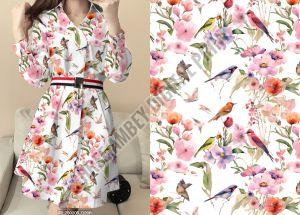 Ladies Printed Shirt Dress With Belt