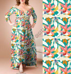 Ladies Printed Long Gown