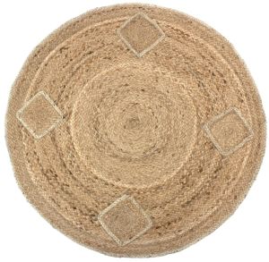 Hand Woven Braided Carpet Rugs Round Traditional Design