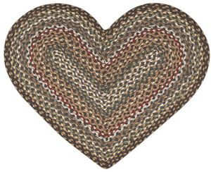 Home Indoor Decorative Jute Heart Rug
