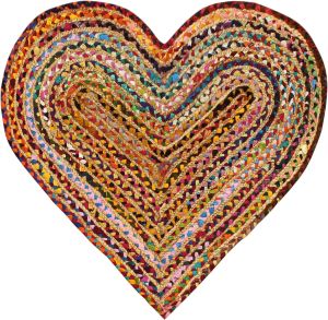 Heart Jute Rug