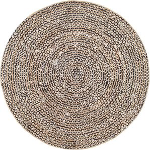 Round Shape Cotton-Jute Hand Braided Natural Jute Rugs