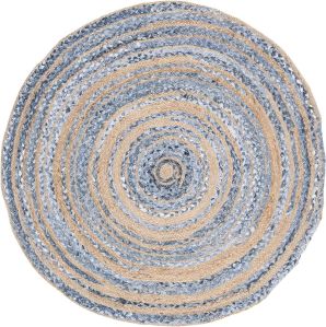 Round Shape Cotton-Jute Hand Braided Natural Jute Rugs