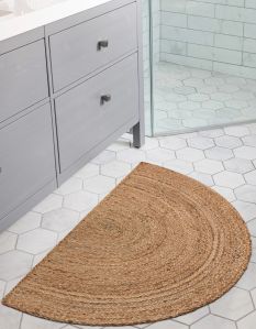 Hand Braided Jute Hearth Rug,indoor Natural Jute