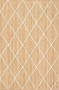 Natural Jute Hand Braided Bohemian Jute Colorful Area Rugs