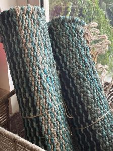 set of 2 hemp handmade runner rug