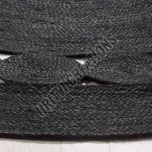 Black Modern Designer Jute Rug