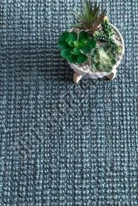 Blue Rectangular Jute Rug