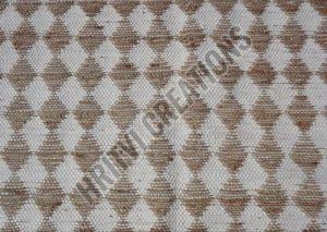 Hand Block Diamond Pattern Cotton Rug
