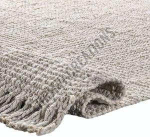 Handwoven Off White Jute Rug