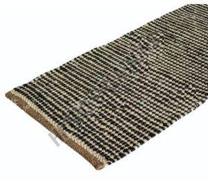 Modern Black Printed Jute Rug