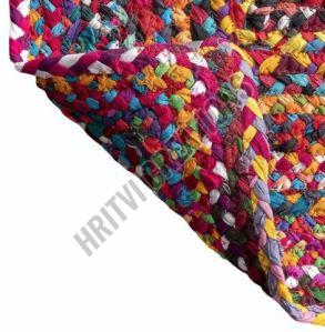 Multicolor Hand Woven Multi Cotton Rug