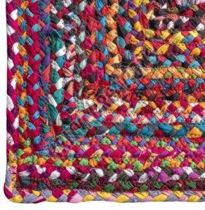 Multicolor Hand Woven Multi Cotton Rug