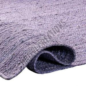 Plain Lavender Color Rectangle Jute Rug