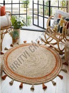 Round Designer Jute Rug