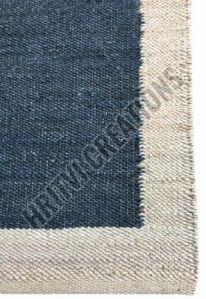Teal Blue Hand Woven Entryway Rug