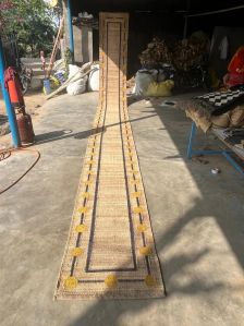 Yellow Dote Stair Jute Runner, Handmade Jute Runner