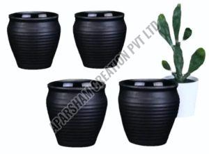 Black Round Melamine Kullad