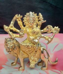 Brass Lord Sherawali Mata Statue