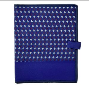 Blue Printed Jute File Folder