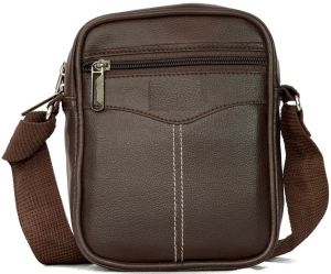 Brown PU Leather Sling Bag