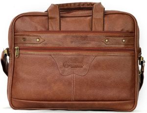 Fancy Brown Leather Laptop Bag